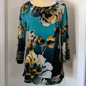 JM Collection tunic top, size small